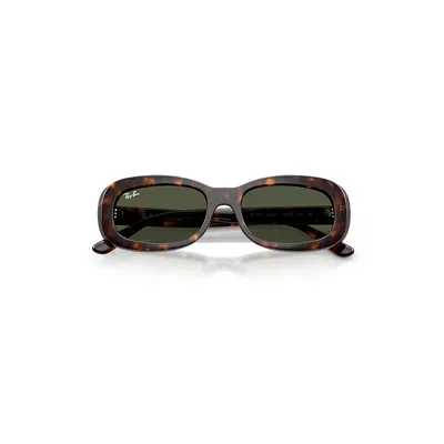 RAY BAN SUNGLASSES WOMAN RB2221 - HAVANA FRAME GREEN LENSES 56-18