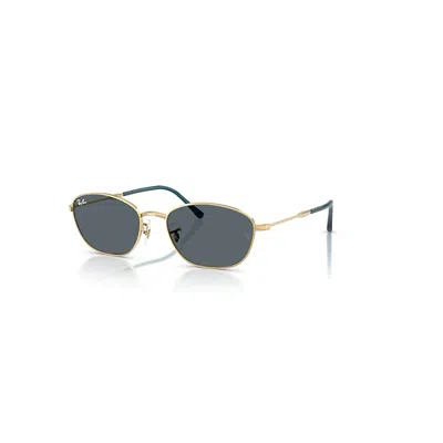 Ray Ban Sunglasses Woman Rb3749 - Arista Gold Frame Blue Lenses 58-18