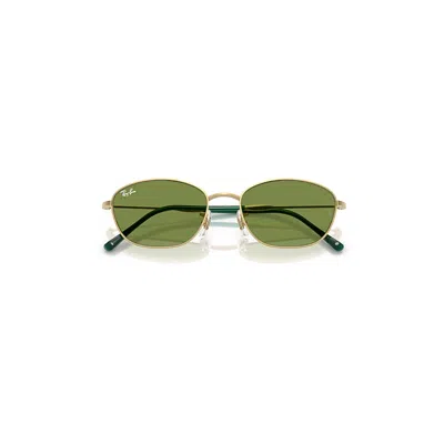 Ray Ban Rb3749 Sunglasses Arista Gold Frame Green Lenses 55-18