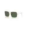 Ray Ban Sunglasses Woman Square 1971 Reverse - Arista Gold Frame Green Lenses 54-19 In Gold