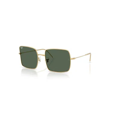 Ray Ban Sunglasses Woman Square 1971 Reverse - Arista Gold Frame Green Lenses 54-19