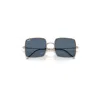 Ray Ban Square 1971 Reverse Sunglasses Rose Gold Frame Blue Lenses 56-19 In Gold