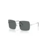 Ray Ban Sunglasses Woman Square 1971 Reverse - Silver Frame Grey Lenses Polarized 54-19 In Silver