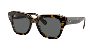 Ray Ban State Street Sunglasses Tortoise Frame Grey Lenses 52-20
