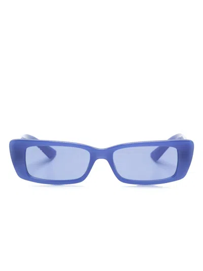 Ray Ban Teru Bio-based Rectangle-frame Sunglasses In Blue