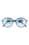 Ray Ban Ray-ban Thalia 53mm Square Sunglasses In Blue/white/clear Grad Blue