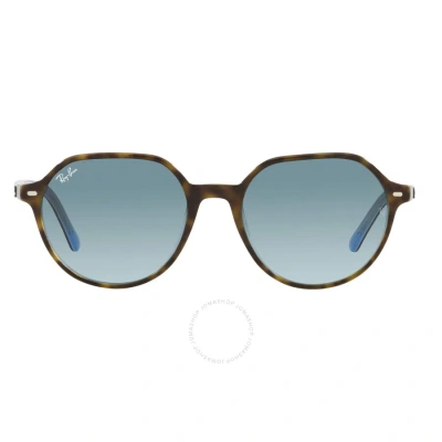 Ray Ban Thalia Blue Gradient Square Unisex Sunglasses Rb2195 13163m 53 In Blue / Grey