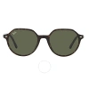 Ray Ban Thalia Sunglasses Black Frame Green Lenses 53-18 In Green