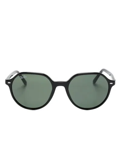 Ray Ban Thalia Round-frame Sunglasses In Black