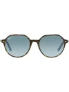 Ray Ban Thalia Round Frame Sunglasses In Braun