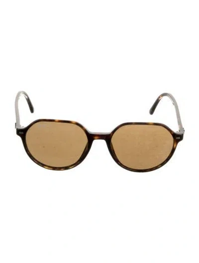 Pre-owned Ray Ban Thalia Round Sunglasses In Brown