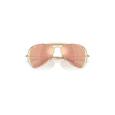 Ray Ban The Outdoorsman By Dolce&gabbana Sunglasses Arista Gold Frame Brown Lenses 58-14