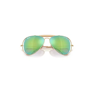 Ray Ban The Outdoorsman By Dolce&gabbana Sunglasses Arista Gold Frame Green Lenses 53-14