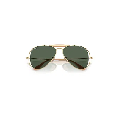 Ray Ban The Outdoorsman By Dolce&gabbana Sunglasses Arista Gold Frame Green Lenses 58-14