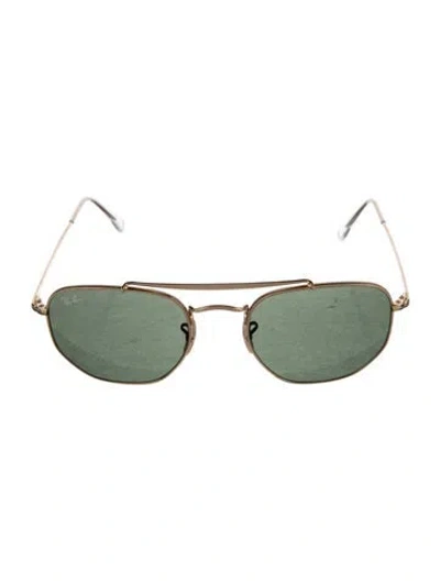 Pre-owned Ray Ban Themarshal Aviator Sunglasses In Gold