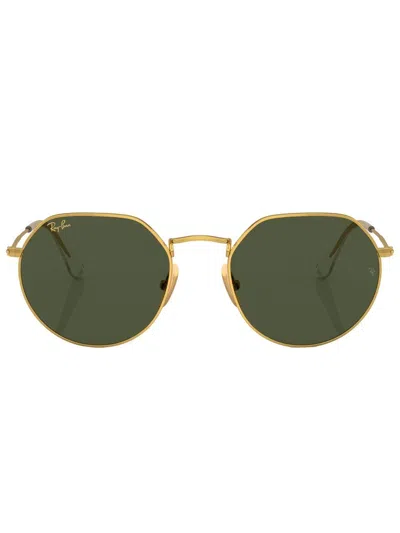 RAY BAN TINTED GEOMETRIC-FRAME SUNGLASSES