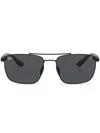Ray Ban Tinted-lenses Double-bridge Sunglasses In Schwarz