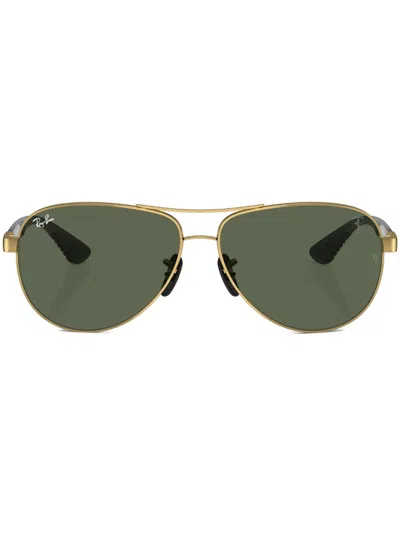 RAY BAN TINTED-LENSES PILOT-FRAME SUNGLASSES