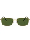 Ray Ban Tinted-lenses Square-frame Sunglasses In Gold