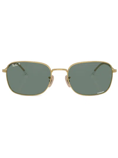 Ray Ban Tinted-lenses Square-frame Sunglasses In Gold