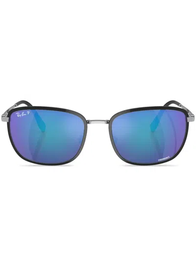 Ray Ban Tinted-lenses Square-frame Sunglasses In Schwarz