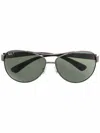 Ray Ban Tinted Round-frame Sunglasses In Grey