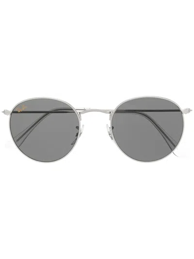 Ray Ban Tinted Round-frame Sunglasses In Silver