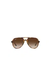 Ray Ban Ray-ban 57mm Gradient Aviator Sunglasses In Brown