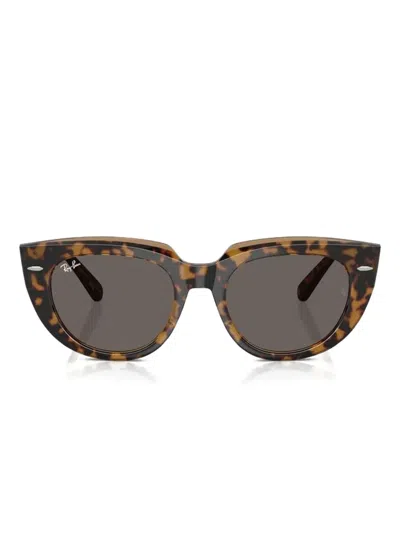 Ray Ban Tortoiseshell Cat-eye Sunglasses In Brown