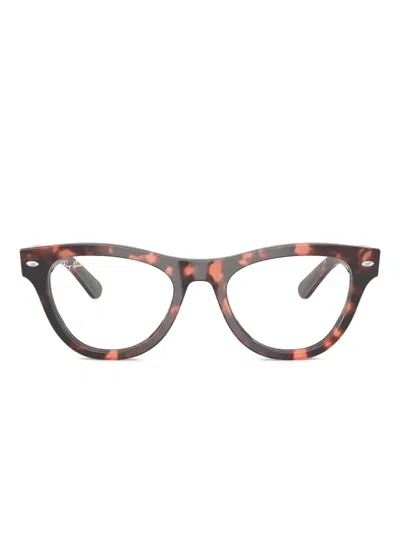 Ray Ban Tortoiseshell Cat-eye Glasses In Green