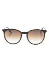 Ray Ban Tortoiseshell-effect Round-frame Sunglasses In Brown