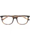 Ray Ban Tortoiseshell-effect Square-frame Glasses In Brown
