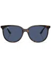 Ray Ban Tortoiseshell-effect Square-frame Sunglasses In Braun