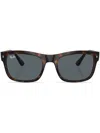 Ray Ban Tortoiseshell-effect Square-frame Sunglasses In Braun