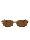 Ray Ban Sam Sunglasses Havana Brown Grey Frame Brown Lenses Polarized 54-19 In Brown