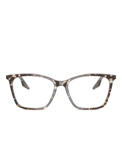 Ray Ban Tortoiseshell Rectangle Glasses In Yellow