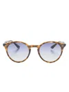 Ray Ban Tortoiseshell Round-frame Sunglasses In Brown