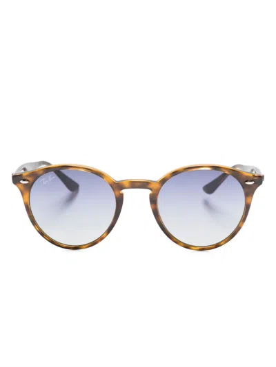Ray Ban Tortoiseshell Round-frame Sunglasses In Brown