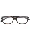 Ray Ban Tortoiseshell Square Glasses In Braun