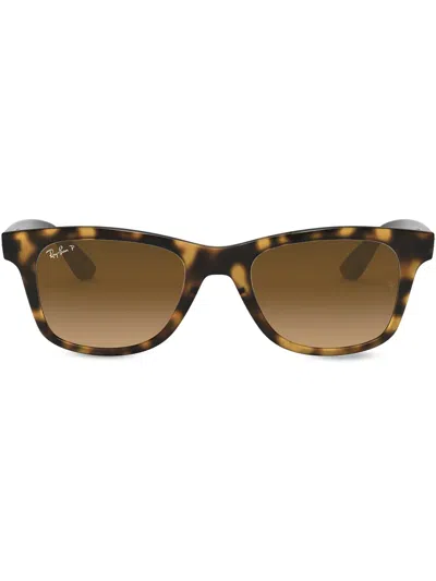Ray Ban Tortoiseshell Wayfarer Sunglasses In Brown