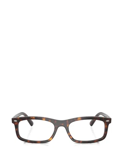 Ray Ban Tortoiseshell-effect Rectangle-frame Glasses In Brown