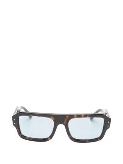 Ray Ban Tortoiseshell-effect Rectangle-frame Sunglasses In Brown