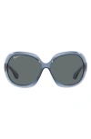 RAY BAN TRANSPARENT 60MM POLARIZED BUTTERFLY SUNGLASSES