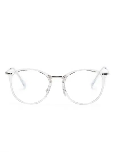 Ray Ban Transparent-frame Glasses In White
