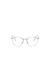 Ray Ban Transparent Geometric Frame Flat Mirror In White