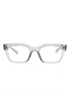 Ray Ban Transparent Rectangle-frame Glasses In Grey