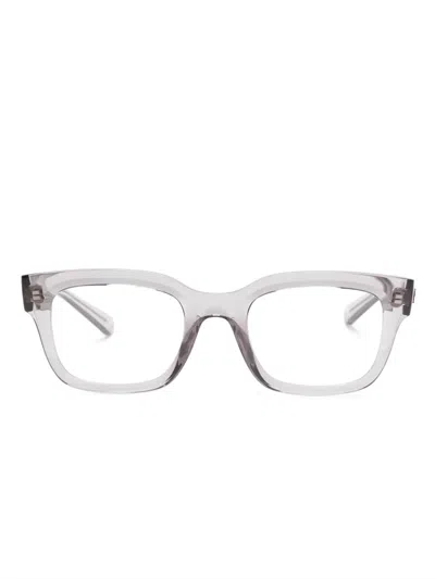 Ray Ban Transparent Rectangle-frame Glasses In Grey