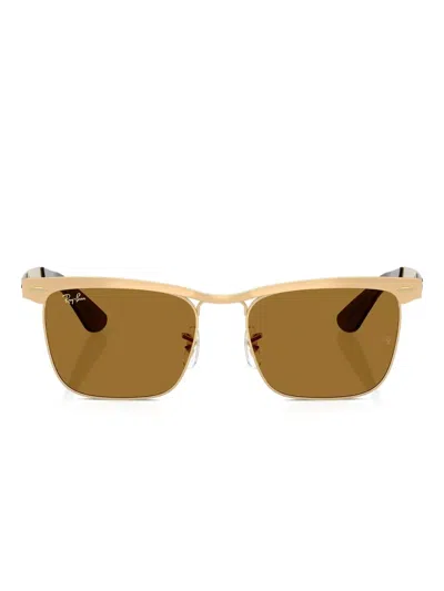 Ray Ban Two-tone Square Sunglasses In Gold
