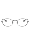 Ray Ban Unisex 48mm Oval Optical Glasses In Gunmetal