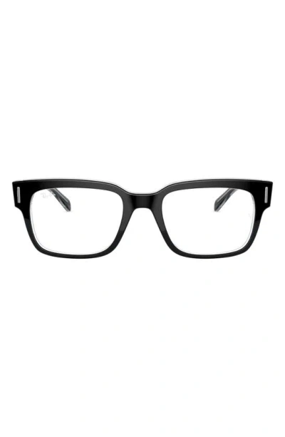 Ray Ban Unisex 53mm Rectangular Optical Glasses In Black